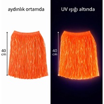 Neon Turuncu Hawaii Parti Eteği 40 Cm "