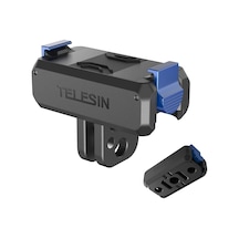 Telesın Djı Osmo Action 5 Pro/4/3 & Osmo 360 İçin Manyetik Hızlı Bırakma Adaptörü Montajı, 2'si 1 Arada Katlanabi Çok Renkli