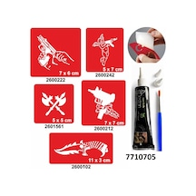 Hint Kınası Ve Şablonla Geçici Dövme Yapma Seti Set 47