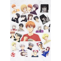 Fruits Basket Anime Telefon Laptop Bullet Journal Sticker Paketi 25 Adet Çok Renkli