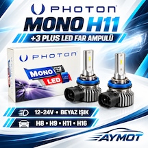 Photon Mono H11 H8 H9 H16 12-24v +3 Plus Beyaz Led Far Ampulü Takımı