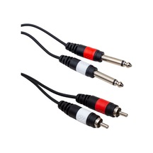 2 Rca + 2 Mono Gitar Jack 3 Metre Kablo