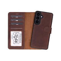 Samsung Galaxy S26 Plus Uyumlu Manyetik Hakiki Deri Cüzdan Kılıf ,cüzdan Taşımaya Son, Kredi Kart Yuvalı, Rfıd Güvenlik