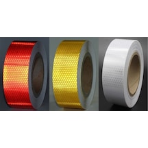 Bal Petekli Reflektif Bant 5X50 Metre Sarı-Kırmızı-Beyaz