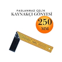 Alüminyum L Gönye Sarı Gönye Cetvel Kaynak Kaynakçı Marangoz Gönyesi 250 Mm Profesyonel 90 Derece Dik Açı Ölçer Cetveli İnşaat Ustası Metal Demir İşleme Cetvelleri El Aletleri Ölçü Aleti Takımı 25cm