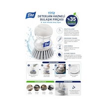 Titiz Deterjan Hazneli Bulaşık Fırçası, Basmalı Sıvı Deterjan Hazneli Mutfak Temizlik Fırçası, Ergonomik Tasarım Hijyenik Ve Uzun Ömürlü, Tencere, Tava, Tabak, Çok Amaçlı Temizlik Fırçası