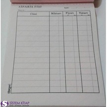 Otokopili Sipariş Fişi Mini 50x2 Nüsha