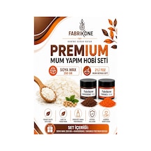 Premium Mum Yapım Hobi Seti - Soya Wax 250 Gr - 2'li Toz Mum Boyası Seti - Kahverengi, Turuncu Bkfabsw2502kht Karışık