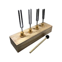 Diyapozon 4'Lü Set 256 Hz 320 Hz 384 Hz 512 Hz Tokmaklı