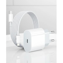 İphone 12 11 Xr Xs X 8 Plus 7 20w Pd Lightning Hızlı Şarj Adaptörü Beyaz