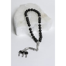 Shungite A Kalite Küre Kesim 8 MM Doğal Taş Tesbih