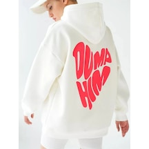 Startmore Unisex Dump Him Sweatshirt Beyaz Beyaz