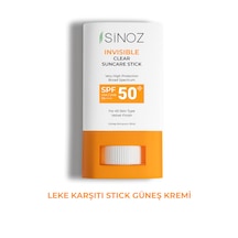 Sinoz Nemlendirici ve Yatıştırıcı Yüksek Korumalı Şeffaf Stick Güneş Kremi SPF50+ 15 G