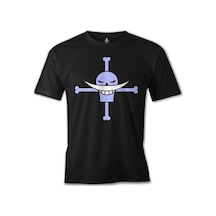 One Piece - Roger Siyah Erkek Tshirt