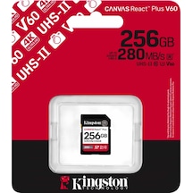 Kingston Canvas React Plus SDR2V6/256GB SDXC UHS-II 256 GB Hafıza Kartı