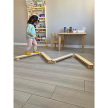 montessori denge yolu - portatif ahşap denge yolu