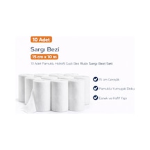 Sargı Bezi 15 Cm X 10 M 10 Adet Pamuklu Hidrofil Gazlı Bez Rulo Sargı Bezi