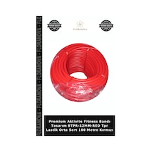 Premium Aktivite Fitness Bandı Tasarım Btpr-12mm-red Tpr Lastik Orta Sert 100 Metre Kırmızı Diğer