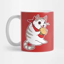 Hamburgerci Kedi Kupa Bardak Çok Renkli