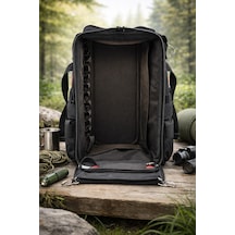 Alveta Outdoor Kamp Sırt Çantası Su Geçirmez Trekking Dağcılık Hiking Dayanıklı Çok Bölmeli Siyah Çok Renkli