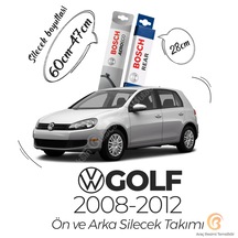 Volkswagen Golf Ön ve Arka Silecek Seti 2008-2012 Bosch Aeroeco
