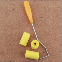 Metal Saplı Sünger Rulo Set, 6 Cm, Sarı