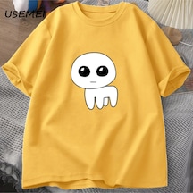 Flood Of Style Tbh Yaratık T Shirt Erkekler Otizm Yaratık T-shirt Yaz Pamuk Kısa Kollu O Boyun Erkek Giyim T Sarı