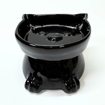 Pawstar Ayaklı Kedi Kafa Figürlü Seramik Mama Kabı 300 ML