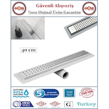 Duş Gider Kanalı - Dönerli Hazne - 304 Paslanmaz Izgara - 40cm