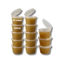 50 Adet Sızdırmaz Mini Saklama Kabı 120 Ml Buzluk Kabı, Et Suyu, Kemik Suyu, Sos Ve Püre Saklama Kabı, Kapaklı Küçük Gıda Saklama Kabı, Derin Dondurucu Uyumlu Porsiyonluk Kap Seti