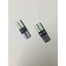 T10 Led Ampul 24 Smd Buz Mavi 12v