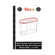 Özel Üretim Kedi Ürünleri Hijyenik Kap Evcil Hayvan Mama Kabı 1.2 Litre