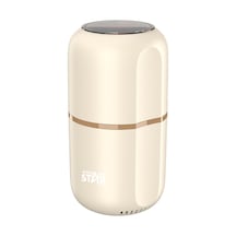 Yunboo Beyaz Ev Tipi Elektrikli Kahve Değirmeni - Tahıl, Tahıllar Ve Gevrek Yemekleri Öğütmek İçin - Avrupa Standartı Bej