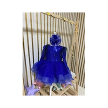 Hayy Baby Kids Wear Mavi Paletli Kabarık Tütü Elbise