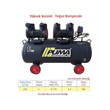 Puma PSLYH100-4M 4HP Yüksek Verimli Yağsız Kompresör100 L