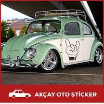 Rock Işareti Sticker Pank Sticker Rock Oto Sticker Araba Sticker