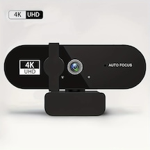 Chuangyinshop 2k 4k Webcam Geniş Açılı Gizlilik Kapağı Ve Mikrofonlu Bilgisayar Kamerası