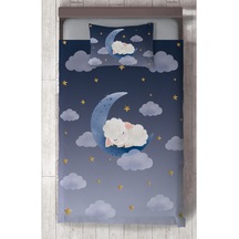 Mekta Home Bebek Ve Çocuk Odası Ayda Uyuyan Kuzu Desenli Yatak Örtüsü