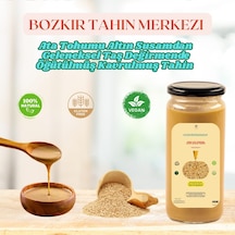 Bozkır Tahin Merkezi Yerli Ata Tohumu Altın Susam Su Değirmeni Tahini Çifte Kavrulmuş 600 G