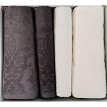 Özdilek Curve Best Set Hamam Takımı Krem-antrasit Antrasit - Krem