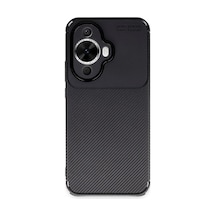 Huawei Nova 12s Kılıf Auto Focus Karbon Kapak - Siyah 0.2M-Çok Renkli