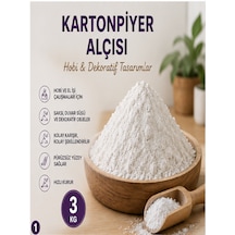 Emin Türkoğlu Kartonpiyer Alçısı 3 Kg Hobi Ve Dekoratif Tasarımlar İçin-özel Katkılı-çabuk Donan-poşetlenip Gönderilir