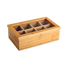 Mien MEN621 8 Bölmeli Bambu Çay Kutusu 32 x 20 x 9 CM