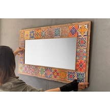 Oscar Stone Decor Masif Çerçeveli Mozaik Taş Ayna 55x105 Cm Tile Mozaik Seramik Morocco Desenli Ayn50100-001 Diğer