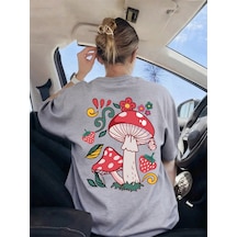 Noıssey Urban Pop Graphic Kadın Tişört Koleksiyonukod 5541 Gri