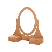 Evimeaksesuar Oval Mdf Makyaj & Dresuar Üstü Ayna Çerçevesi