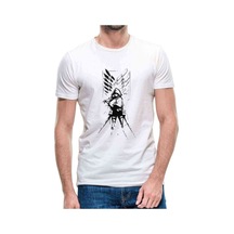 Anime Attack On Titan Baskılı Beyaz Erkek Tshirt (530982002)