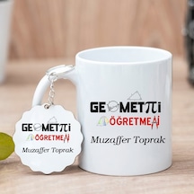 Geometri Öğretmeni Kupa Bardak Ve Anahtarlık