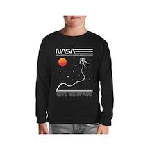Nasa -Uzay Siyah Çocuk Sweatshirt