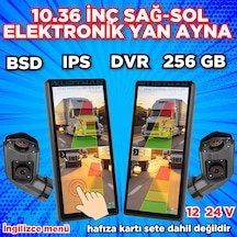 Sağ-sol 10.36 İnç 2 Ch Elektronik Yan Ayna Kamera Bsd-dvr-ıps 12 24 Volt